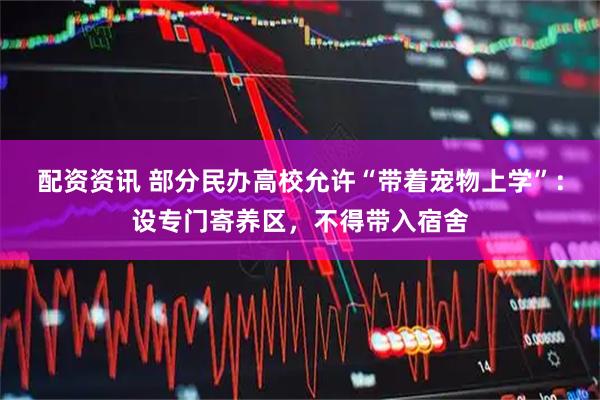 配资资讯 部分民办高校允许“带着宠物上学”：设专门寄养区，不得带入宿舍